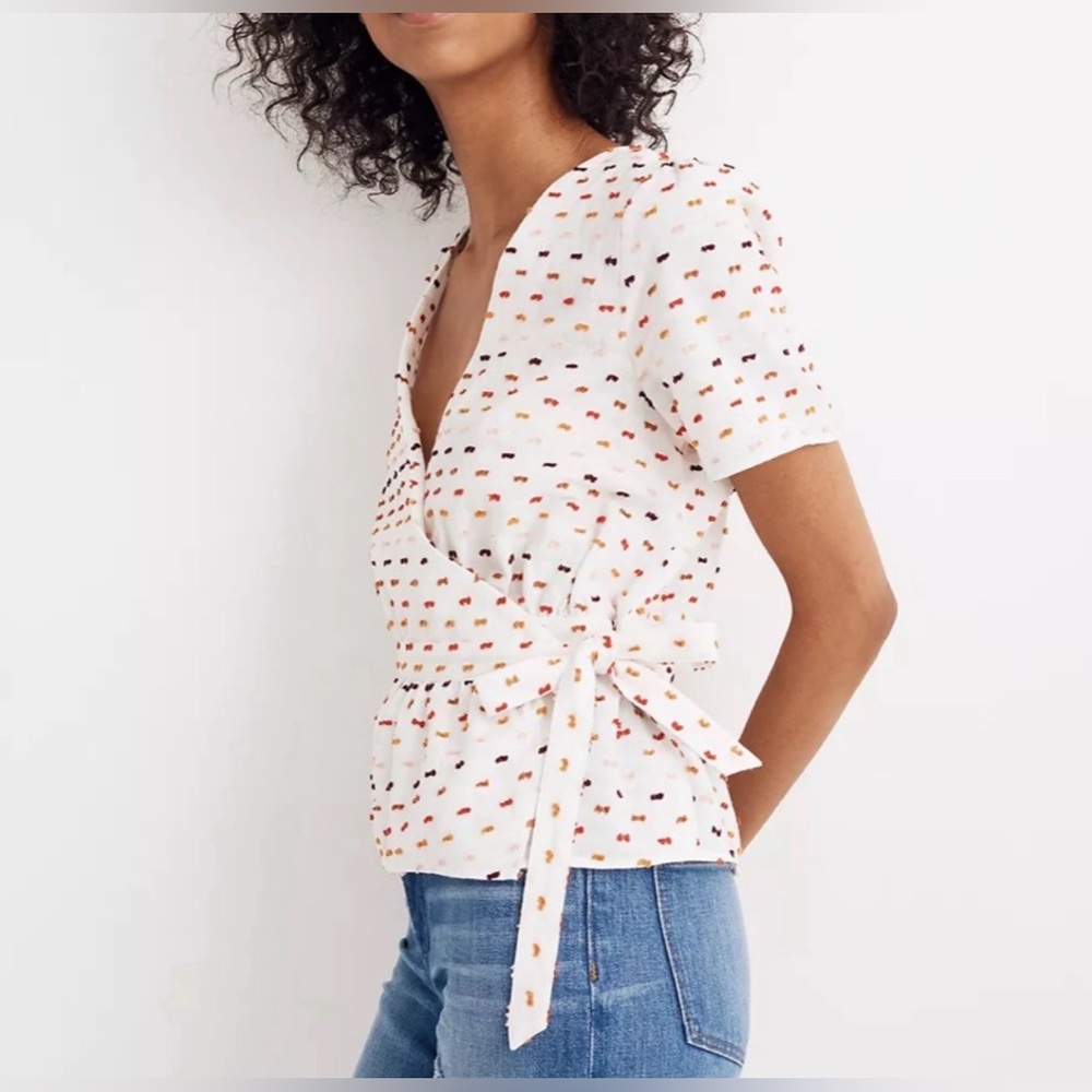 Madewell White Polka Dot Blouse - Picture 2 of 6